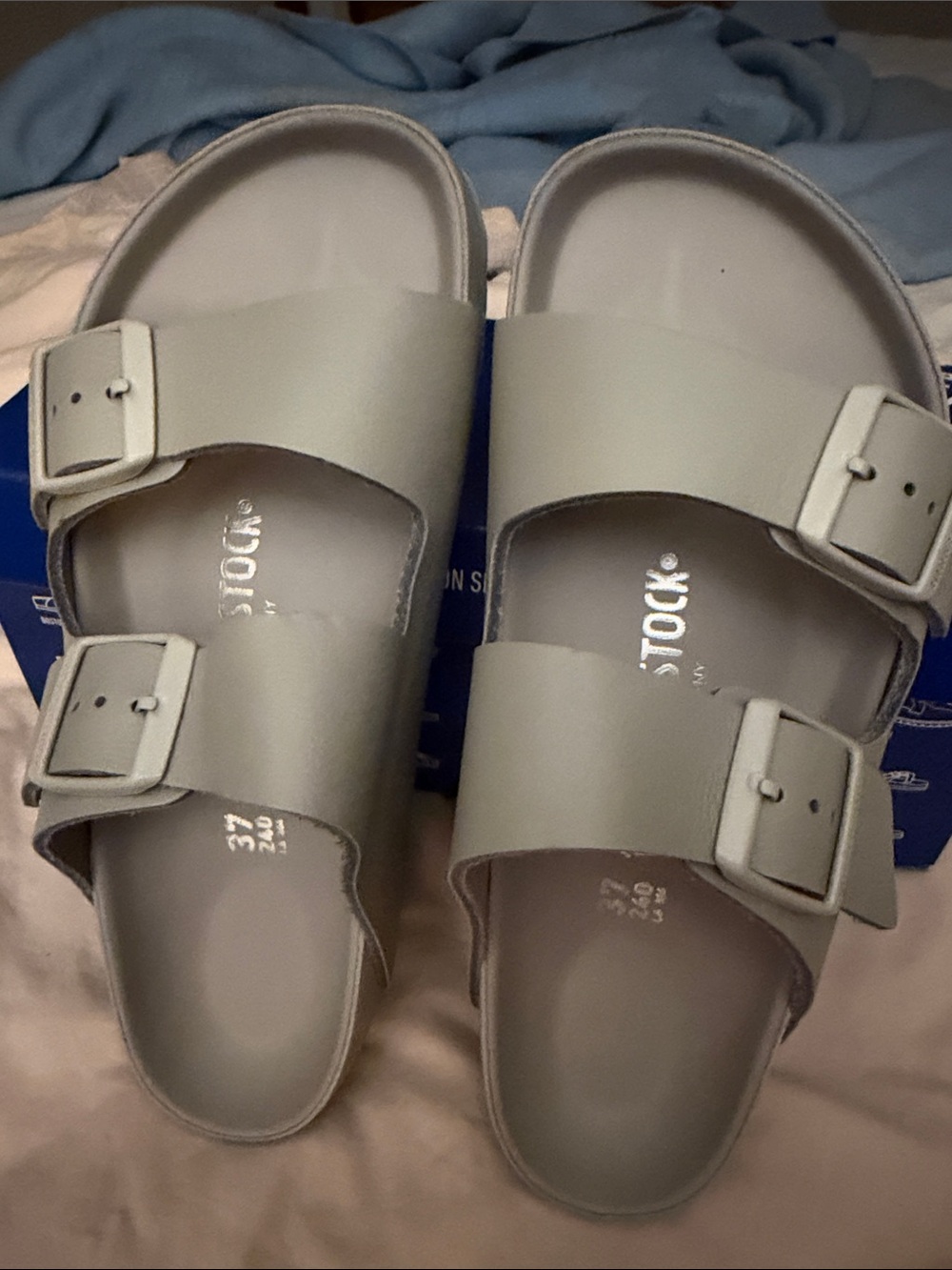 Birkenstock Arizona EVA Sandals in Pale Gray